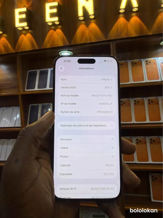 iPhone 15pro Max 256go (image 4)